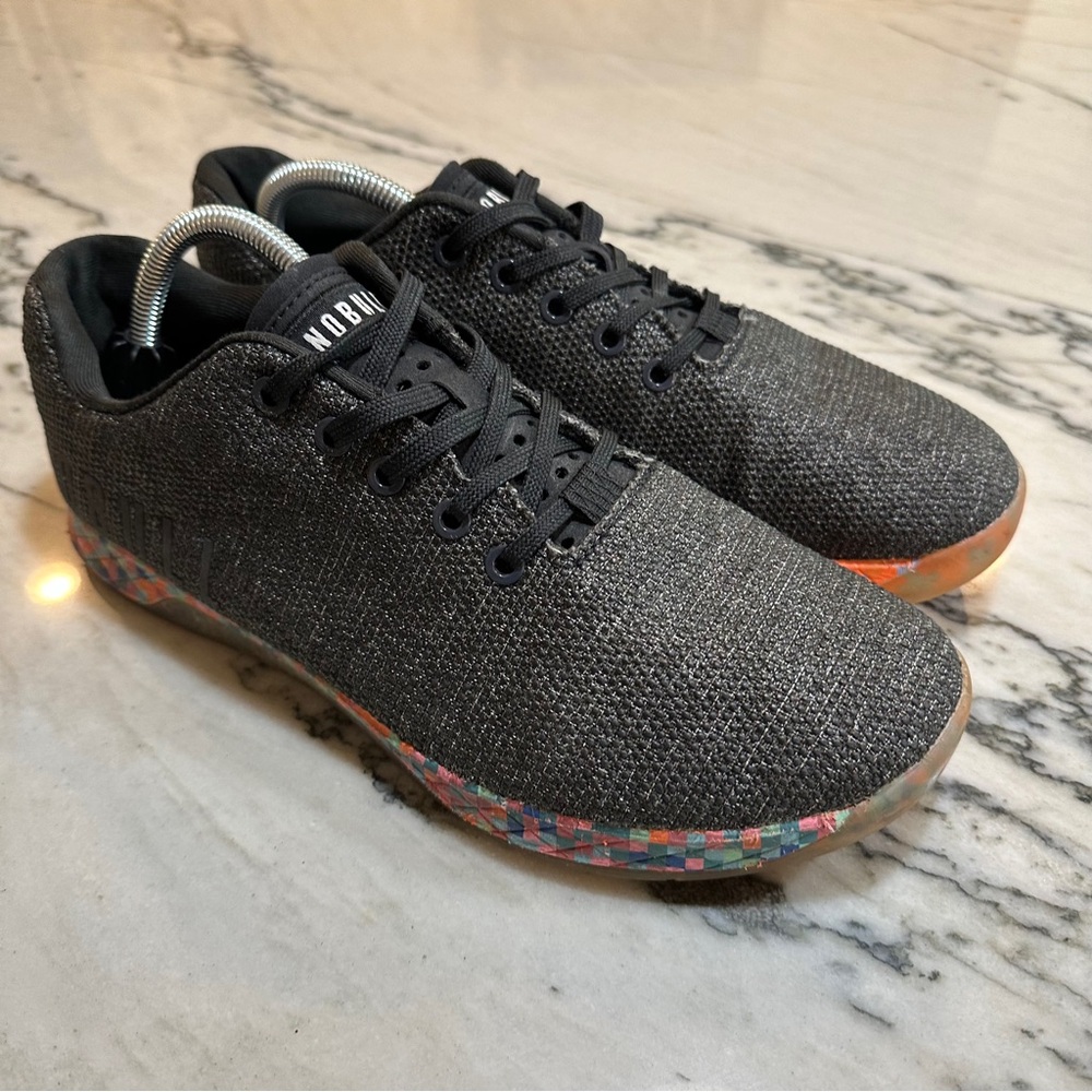 Nobull Heather Black Pixel Wild Trainer‎ Running Shoes Sneakers Size 10 M 11.5 W